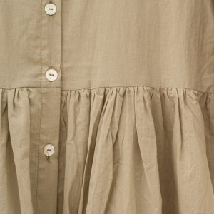 Vestito camicione in leggerissimo cotone tortora
